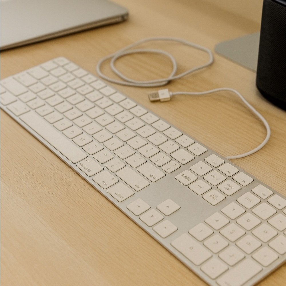 Apple Wired Silver Keyboard